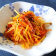 シャキシャキ食感!さつま芋と人参の金平