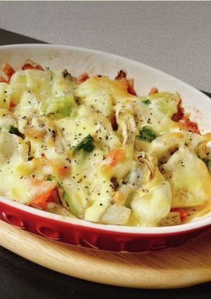 野菜室の残り物野菜でマヨチーズ焼き-レシピのメイン写真