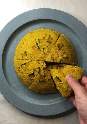 オートミールでかぼちゃの蒸しケーキ-レシピのメイン写真