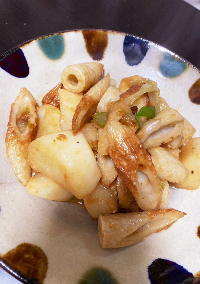 【簡単】長芋とちくわの味噌炒め-レシピのメイン写真