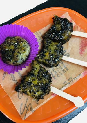 黒猫ちゃん☆じゃが餅黒ゴマ醤油バター-レシピのメイン写真