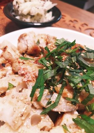 鶏と蓮根の明太子マヨ炒め-レシピのメイン写真