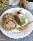 発酵あんこの抹茶ロールケーキ