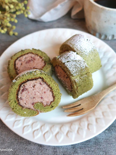 発酵あんこの抹茶ロールケーキ-レシピのメイン写真