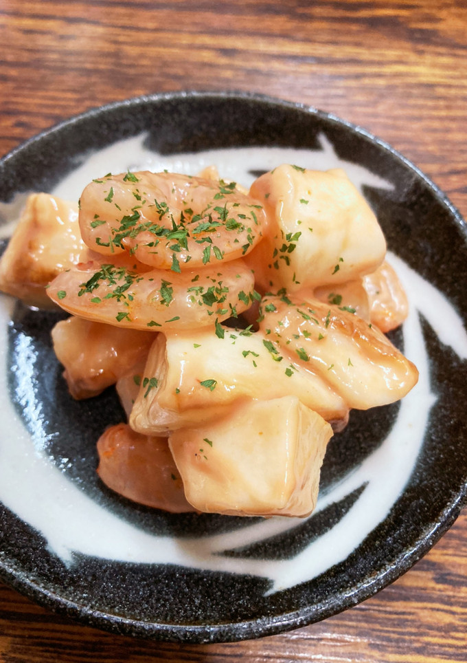蒸しエビとはんぺんのオーロラソース和え-レシピのメイン写真