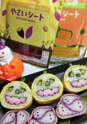 かぼちゃ・おばけ寿司(ベジート)-レシピのメイン写真