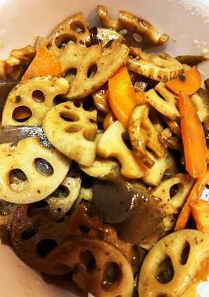 5分クッキングこんにゃくレンコンきんぴら-レシピのメイン写真