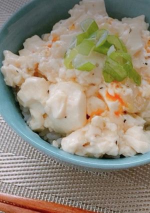即席！ごま油香る〜ネギラー油豆腐丼♪-レシピのメイン写真