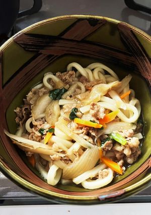 冷凍牛丼の素で簡単肉うどん-レシピのメイン写真
