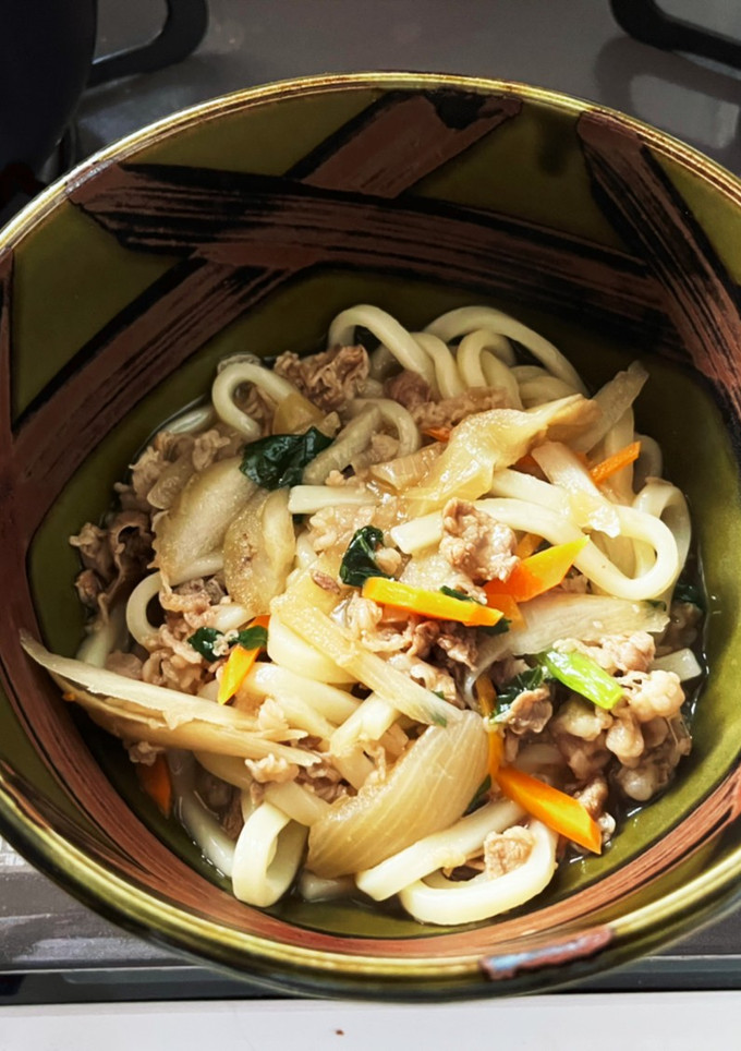 冷凍牛丼の素で簡単肉うどん-レシピのメイン写真