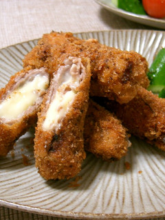 主菜~牛肉のとろ~り♫♫チーズ巻きフライ-レシピのメイン写真