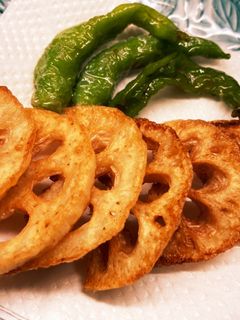 蓮根とししとうの素揚げ-レシピのメイン写真