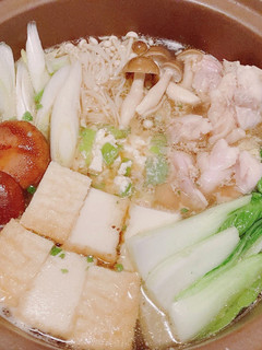 うどんスープとごま油香る豆腐で、鶏鍋♪-レシピのメイン写真