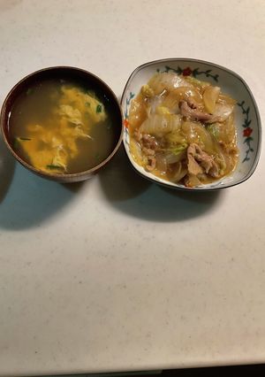 八宝菜、中華卵スープ-レシピのメイン写真