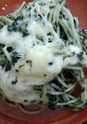 さつまいもの葉っぱジェノベーゼパスタ-レシピのメイン写真