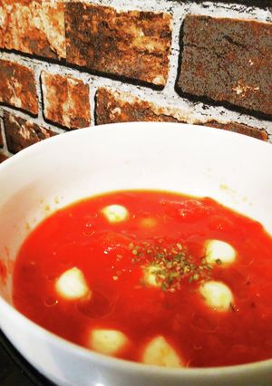 ホールトマト缶で作る簡単スープ-レシピのメイン写真