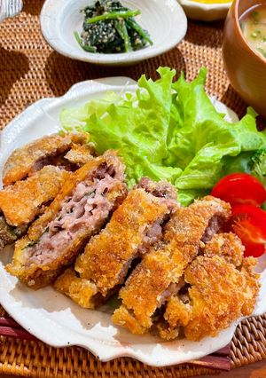 豚こま肉で作る♩たらこと大葉入りトンカツ-レシピのメイン写真
