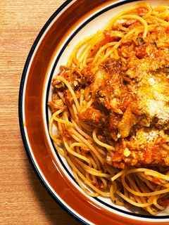 マッシュルームと鯖のトマトソースパスタ-レシピのメイン写真