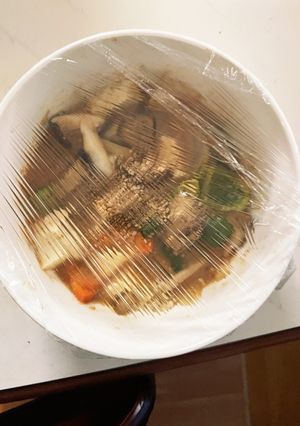 レンジ肉無豆腐甘辛オニオンきな粉野菜炒め-レシピのメイン写真