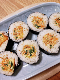 キンパ風♪キムチの卵焼きで海苔巻き-レシピのメイン写真
