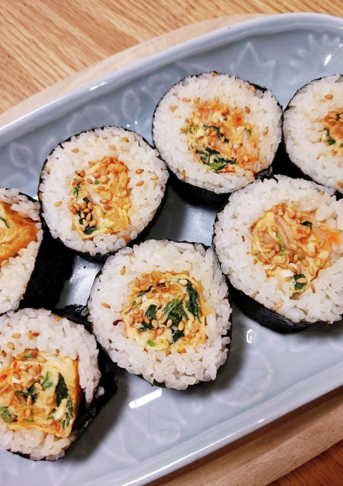 キンパ風♪キムチの卵焼きで海苔巻き-レシピのメイン写真
