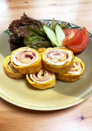 ハム巻き玉子焼き-レシピのメイン写真
