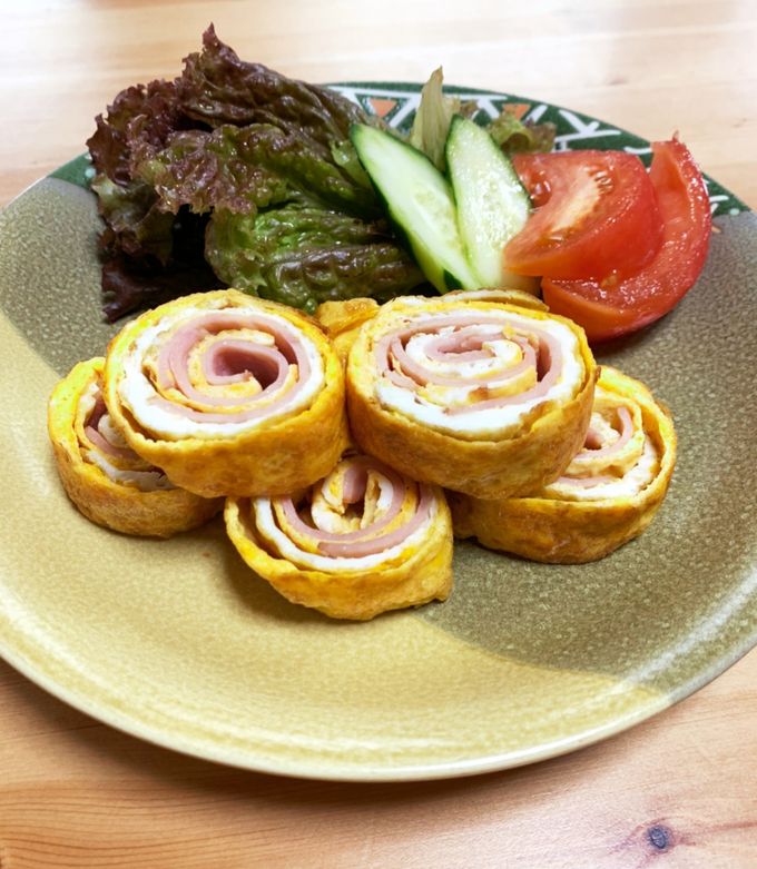 ハム巻き玉子焼き-レシピのメイン写真