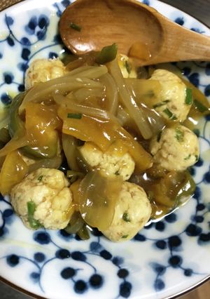 手作り鶏団子の甘酢あんかけ-レシピのメイン写真