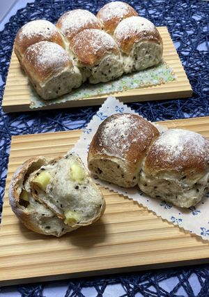 黒ごまチーズの米粉ちぎりパン-レシピのメイン写真