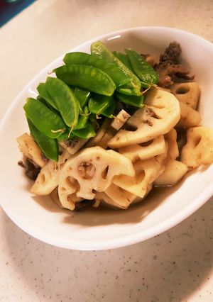 れんこんと牛肉煮-レシピのメイン写真