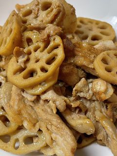 れんこんと豚肉のピリ辛炒め-レシピのメイン写真