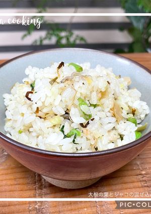 楽！大根の葉とジャコの混ぜ込みご飯-レシピのメイン写真