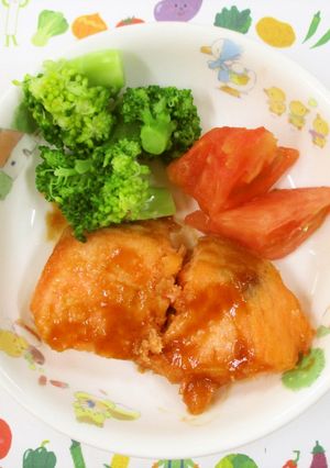 保育園給食★鮭のオーロラソースあえ-レシピのメイン写真