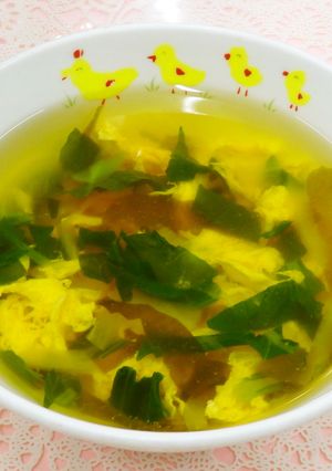 保育園給食★わかめ卵スープ-レシピのメイン写真