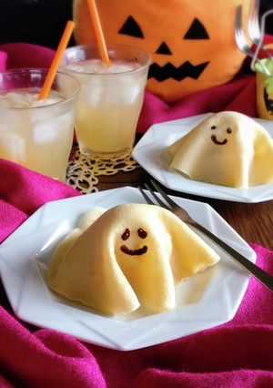 ハロウィンに☆簡単オバケちゃんクレープ。-レシピのメイン写真