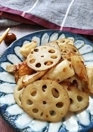 れんこんとちくわのうま塩きんぴら-レシピのメイン写真
