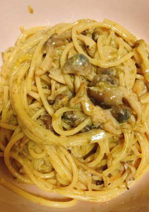 しめじのご飯ですよクリームパスタ-レシピのメイン写真