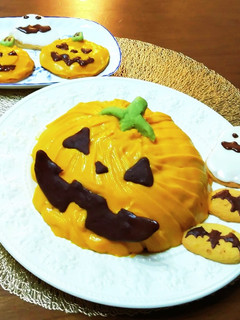 ハロウィンに かぼちゃのババロア-レシピのメイン写真