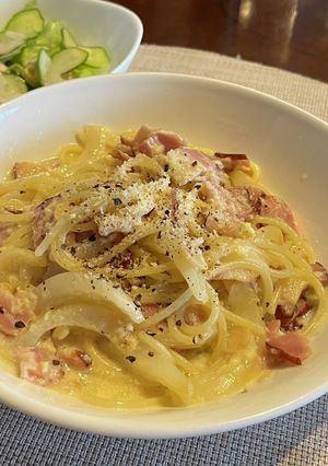 ☆簡単我が家のカルボナーラ☆無駄なく全卵-レシピのメイン写真