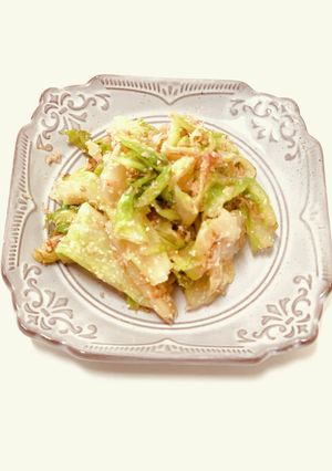 レンジで1分半！ちぎりキャベツのゴマ和え-レシピのメイン写真