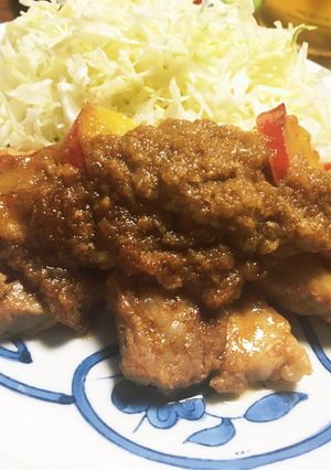 豚ロース変わり生姜焼き、すもも添え-レシピのメイン写真