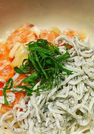 ご飯がススム!ねぎ塩サーモン-レシピのメイン写真