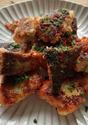 m秋鮭(生鮭)のガーリックマヨ焼き-レシピのメイン写真