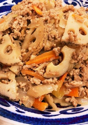 挽肉と蓮根で簡単美味しいメイン(^^)-レシピのメイン写真