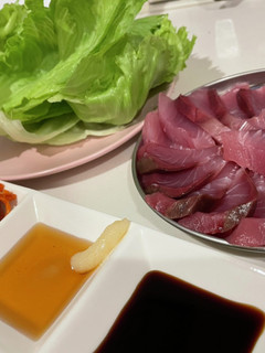 ヘルシー!刺身でサムギョプサル-レシピのメイン写真