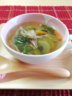 セロリと舞茸の野菜たっぷりコンソメスープ-レシピのメイン写真