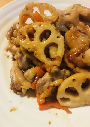 鶏肉とレンコンのあまから炒め-レシピのメイン写真