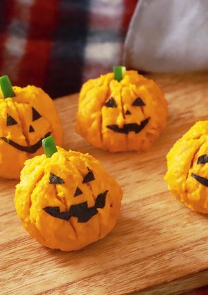 ハロウィンに★ひとくちかぼちゃサラダ-レシピのメイン写真