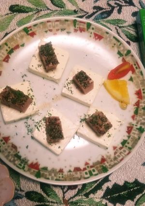 クリームチーズに角切りハムon！-レシピのメイン写真