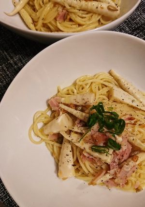 食べるnutssauce筍パスタ-レシピのメイン写真